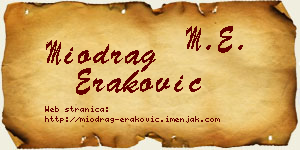 Miodrag Eraković vizit kartica